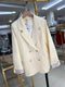 Double Breasted Folded Sleeves Blazer